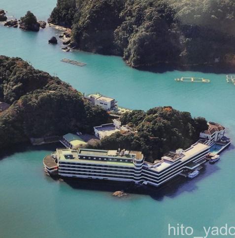 ホテル中の島の空撮写真